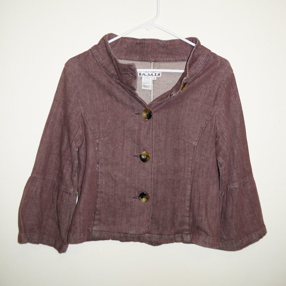 Mauve Denim Blazer